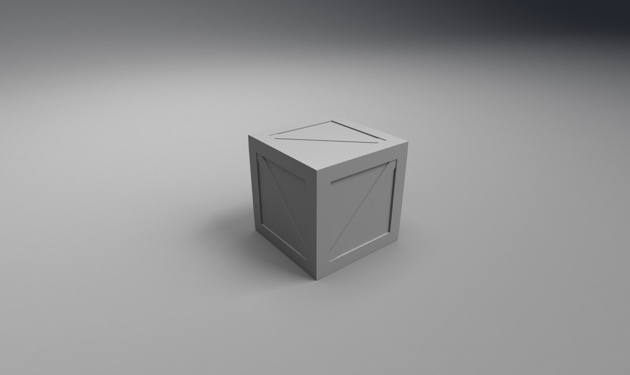 Wooden Crate Game-ready prop Low-poly 3D model_1