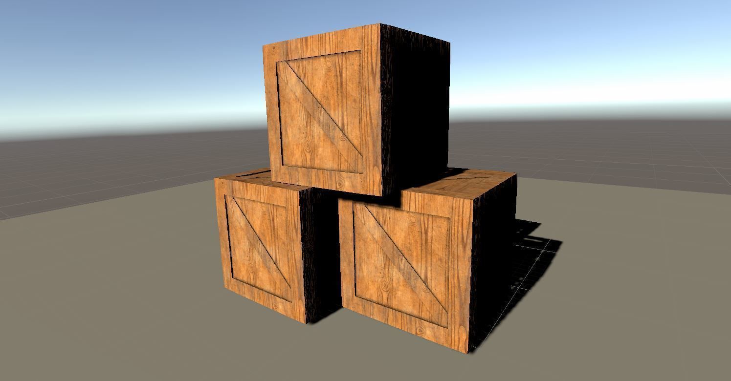 Wooden Crate Game-ready prop Low-poly 3D model_4