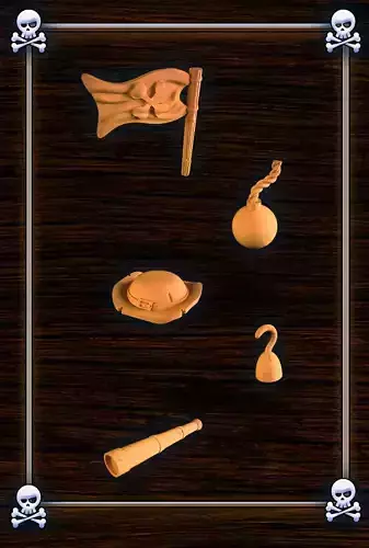 Pirate accessories 2 3D print model