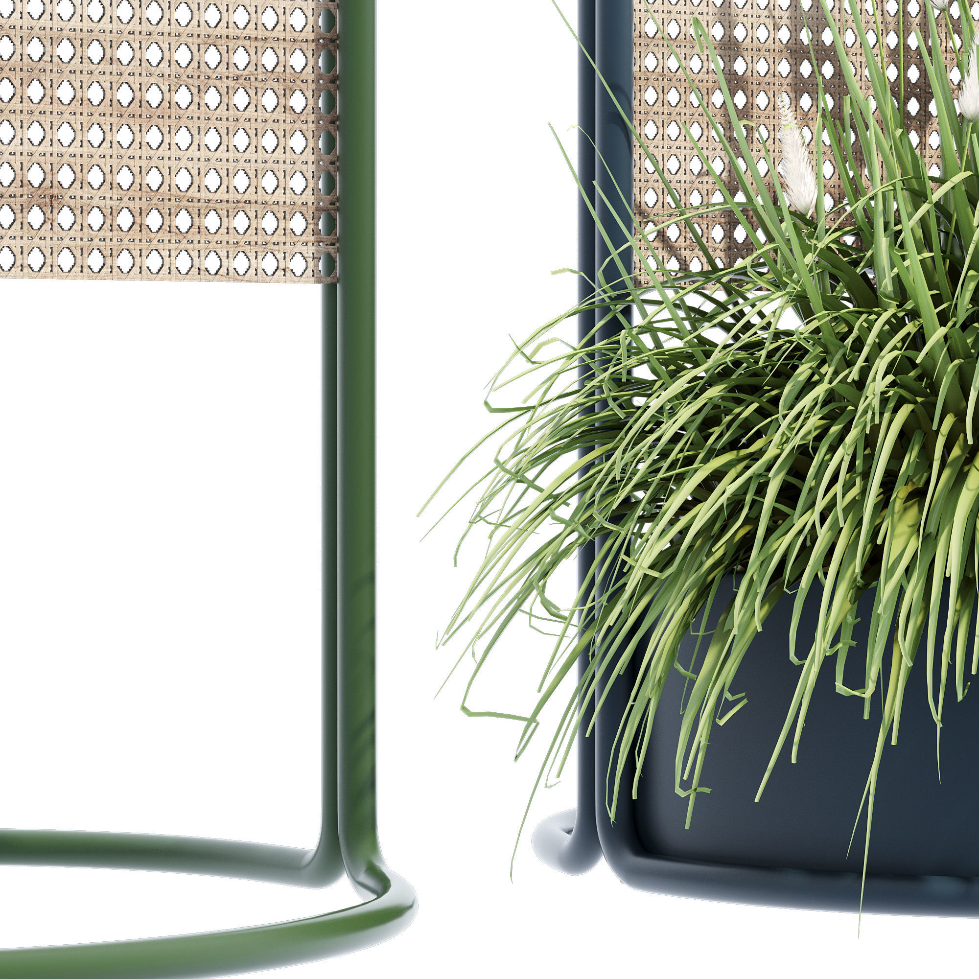 Paradiso three wooden plant stands 3D model_4