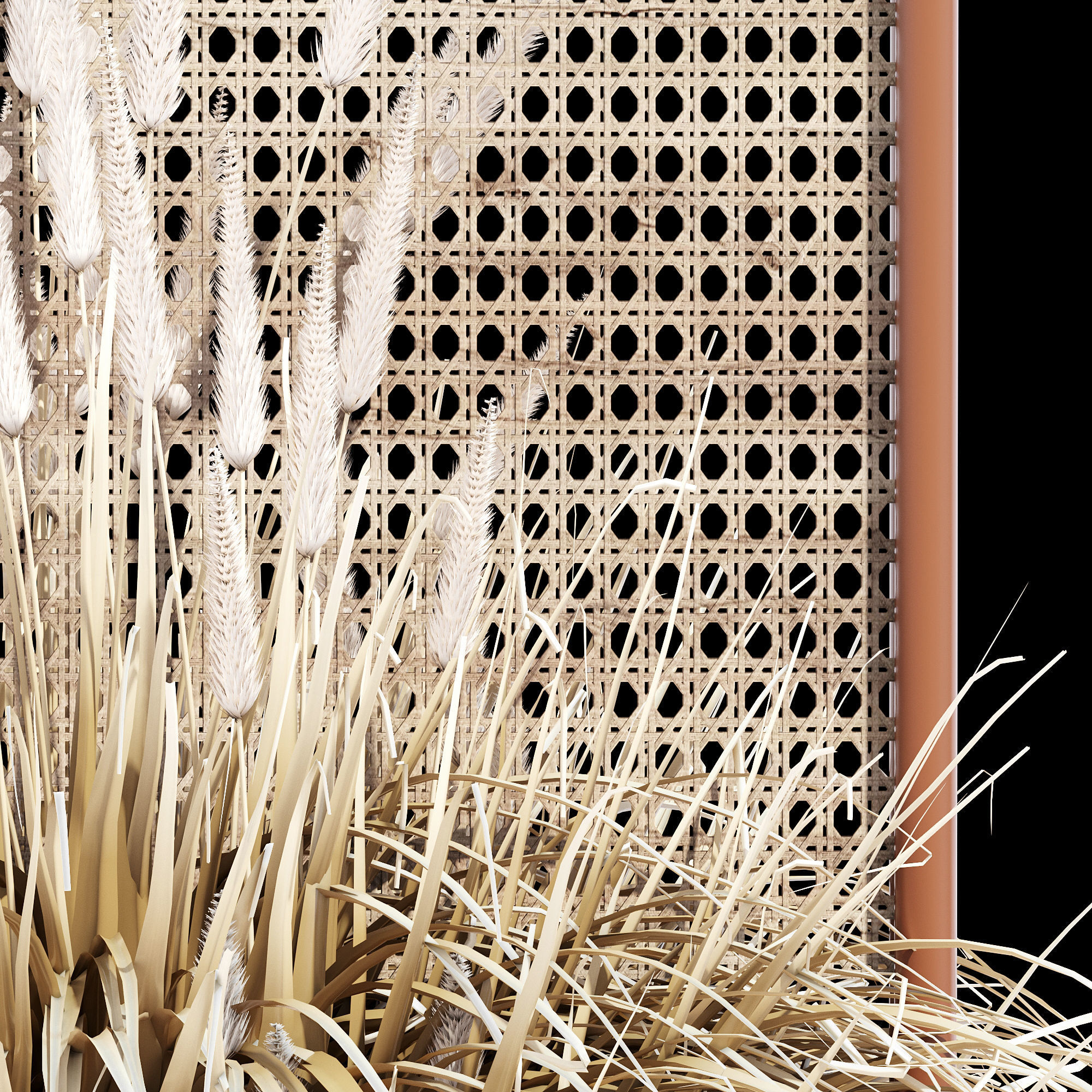 Paradiso three wooden plant stands 3D model_12