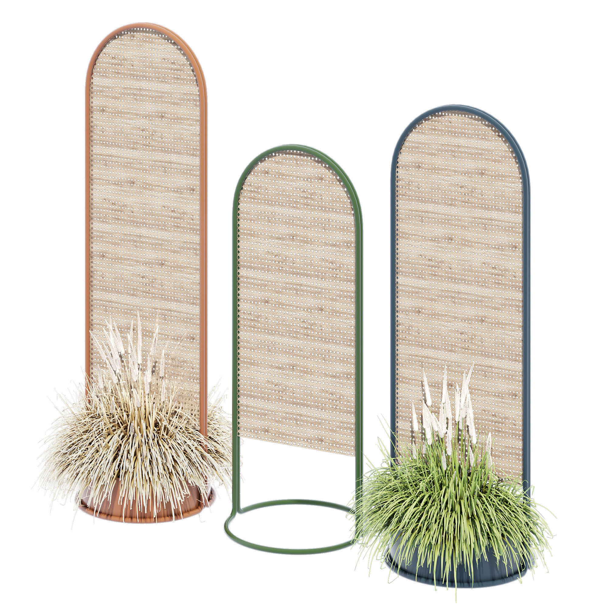 Paradiso three wooden plant stands 3D model_3