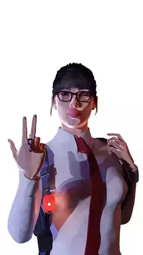 girl with a backpack