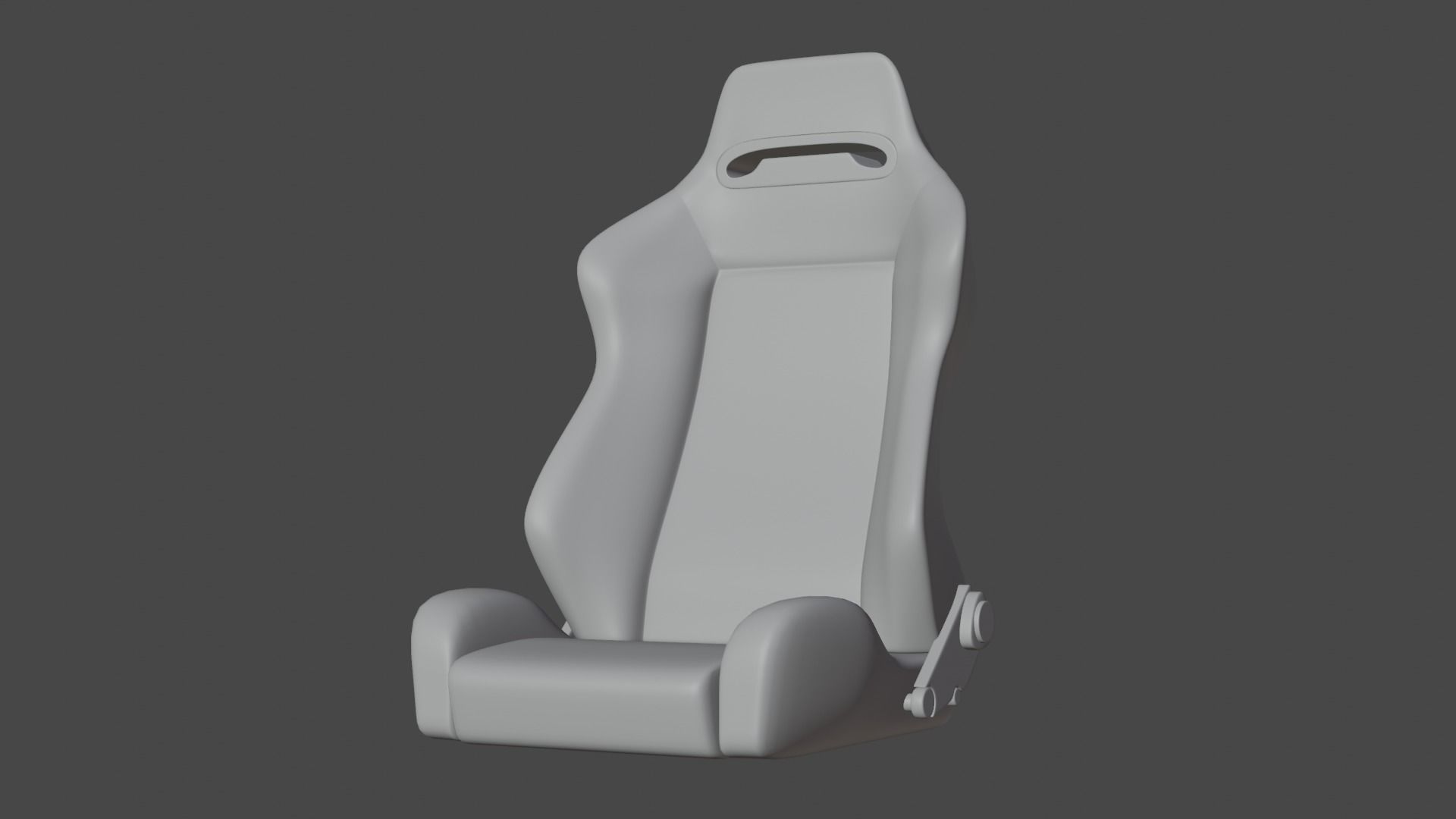 Recaro Speed Seat Low-poly 3D model_2
