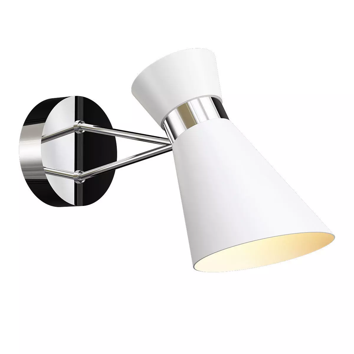 laconica wall light with chrome finish 3D model