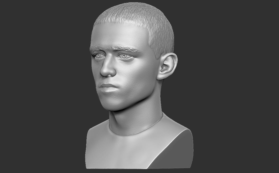 Phil Foden bust for 3D printing 3D print model_3