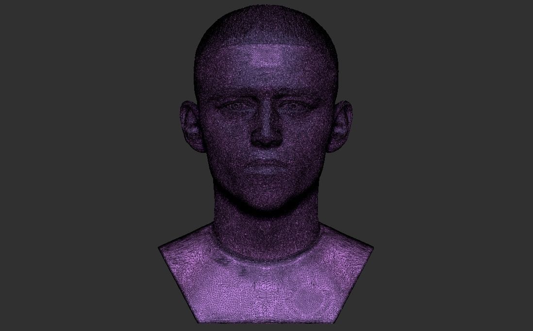 Phil Foden bust for 3D printing 3D print model_24