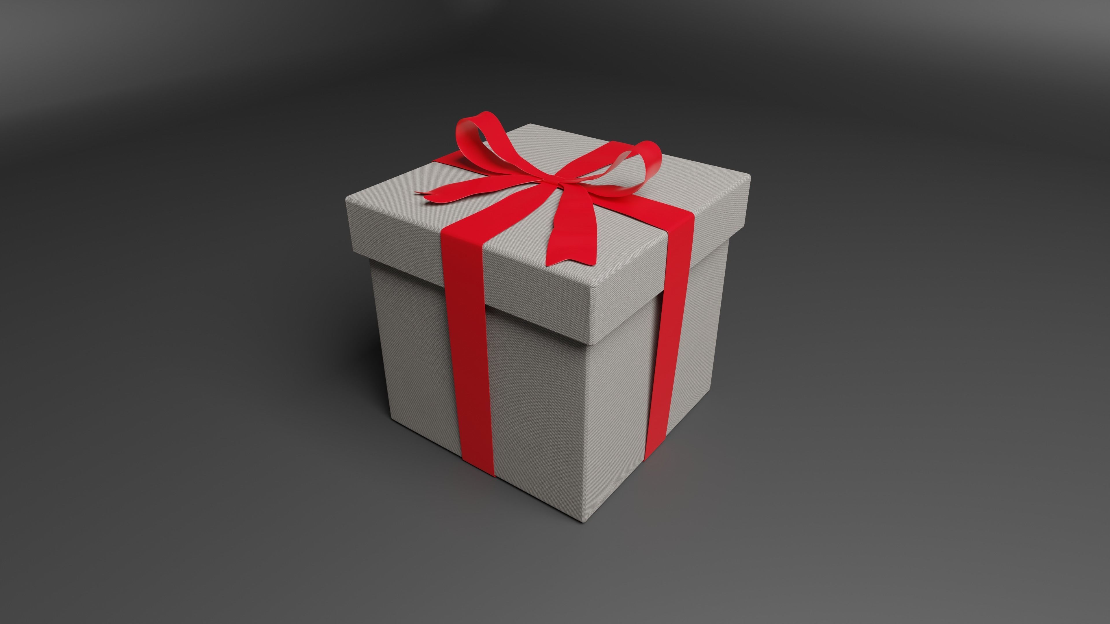 Simple Gift box Free 3D model_1