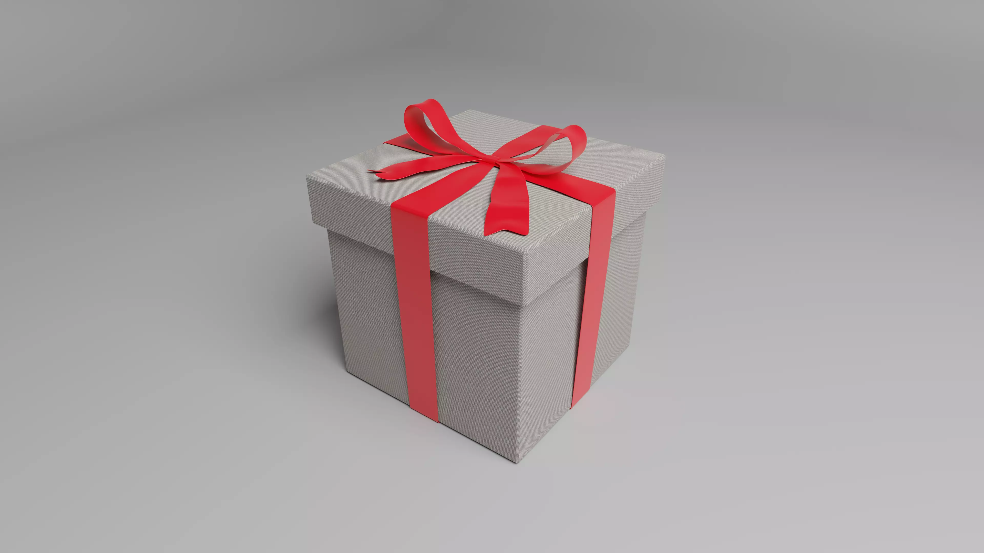 Simple Gift box Free 3D model_0
