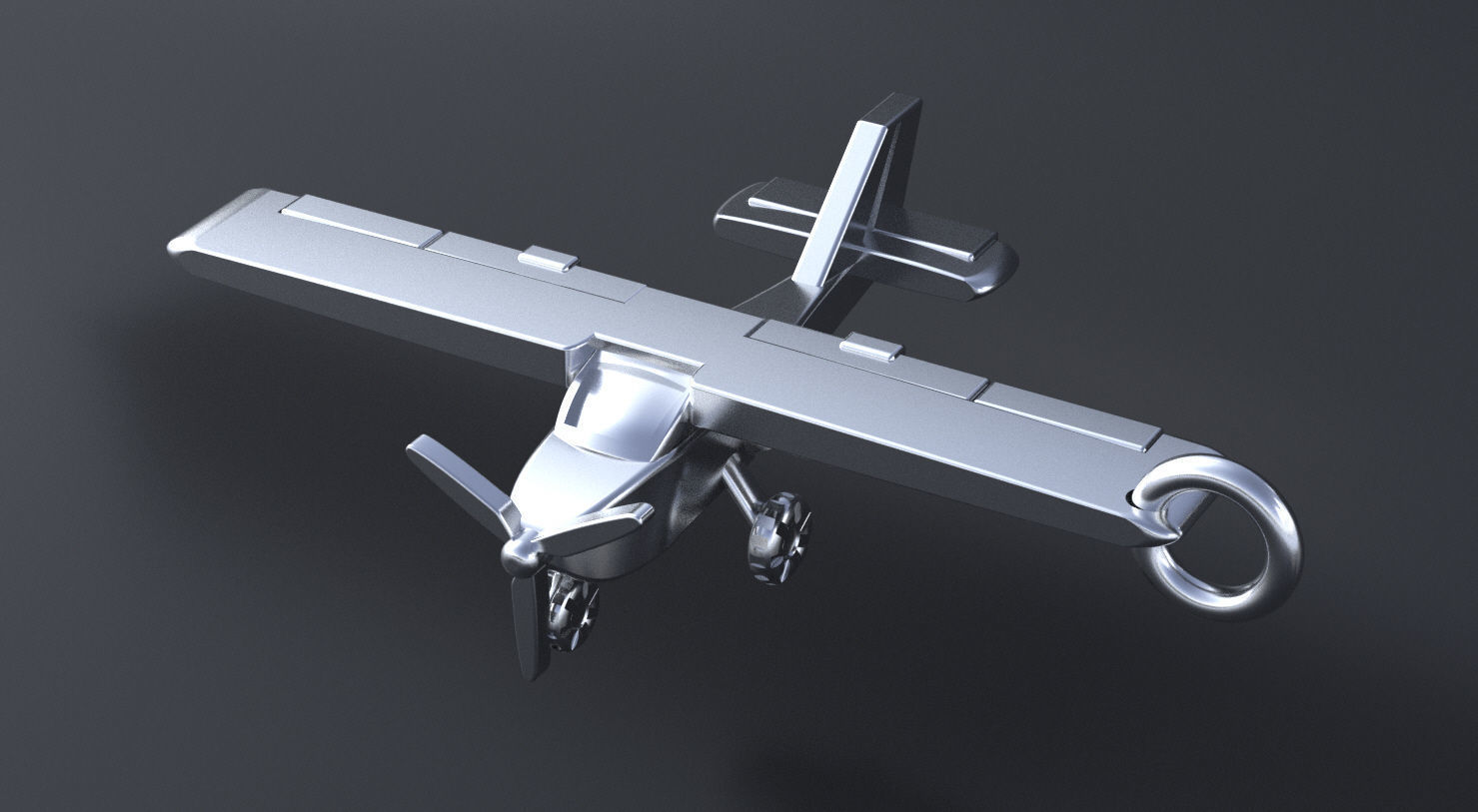 Plane pendant 3D print or CNC model 3D print model_8