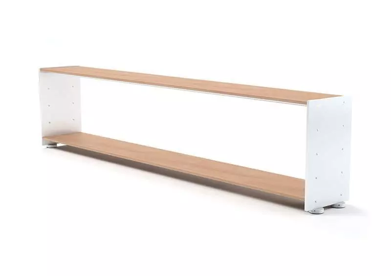 Shelf  Wood And White 3D model_0