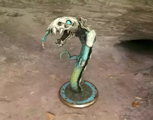 Lugworm statue of snake 3D model