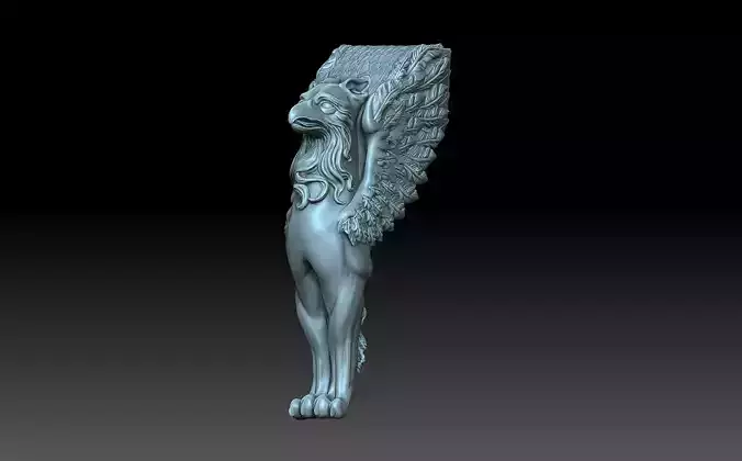 Gryphon statue of lion