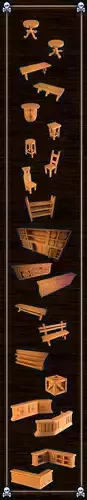 Furniture wooden shelf 3D print model