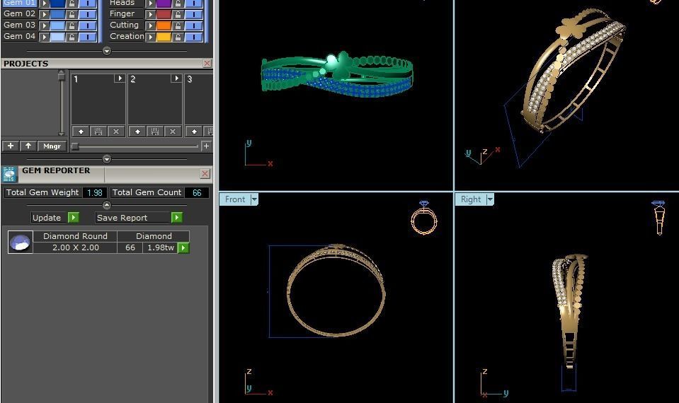 Women Solitaire Ring full 3dm stl obj fbx Render Details 3D print model_6