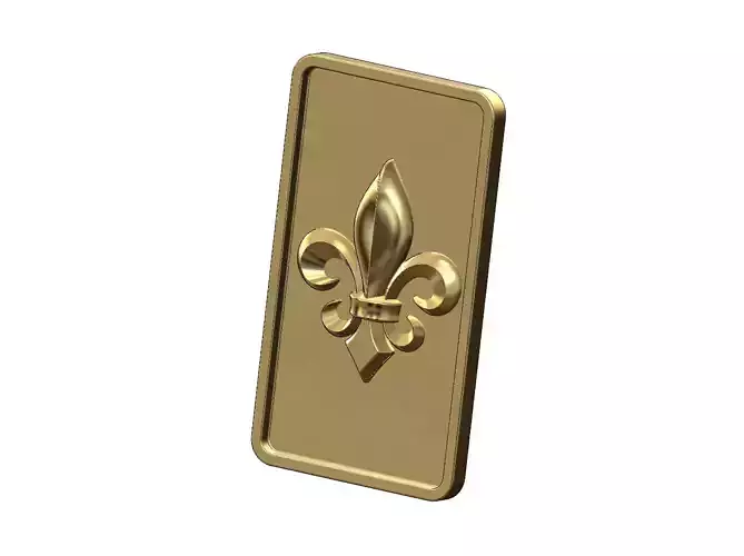 Heraldic lily gold bar