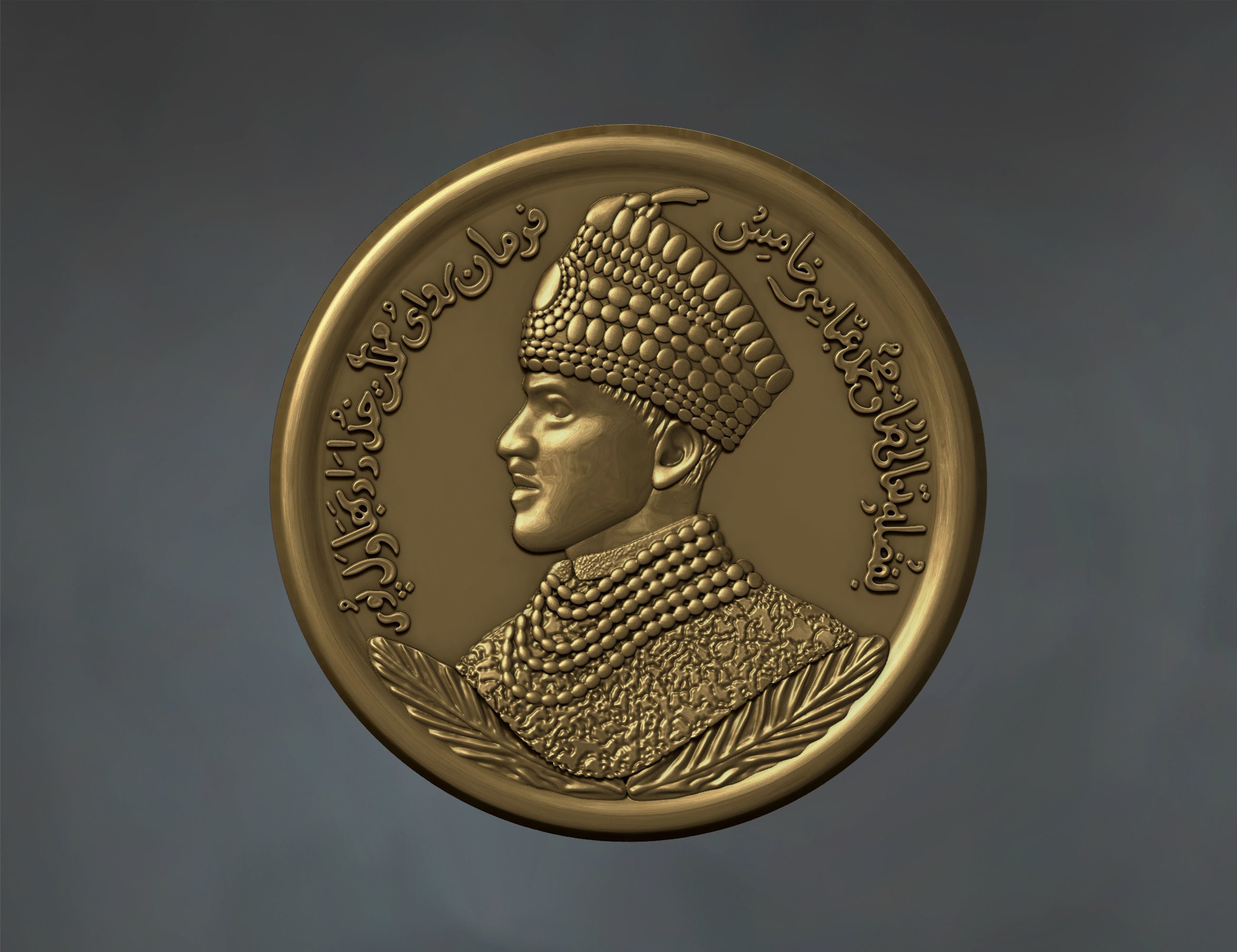 Antique coin 3D Relief 3D print model_3