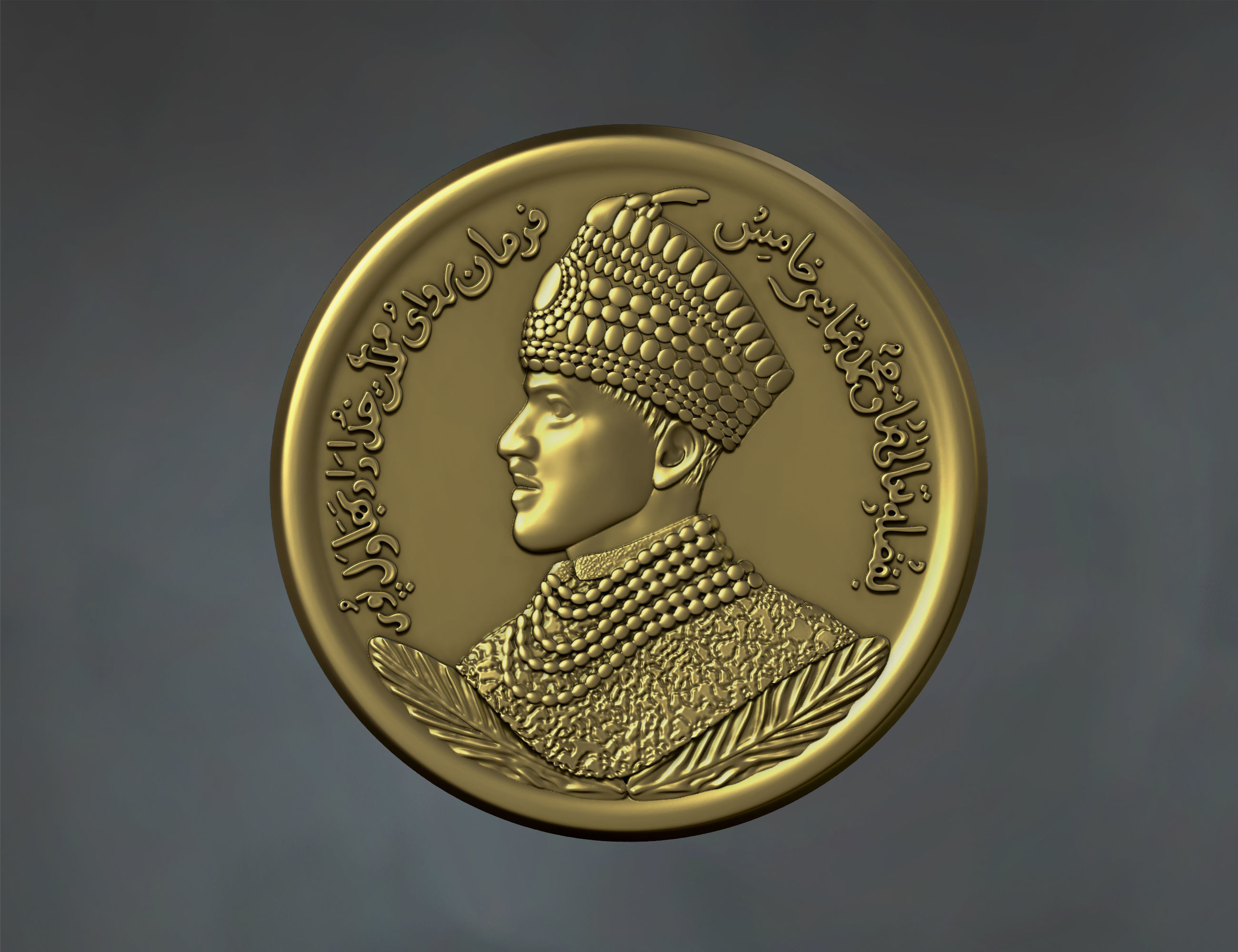 Antique coin 3D Relief 3D print model_4