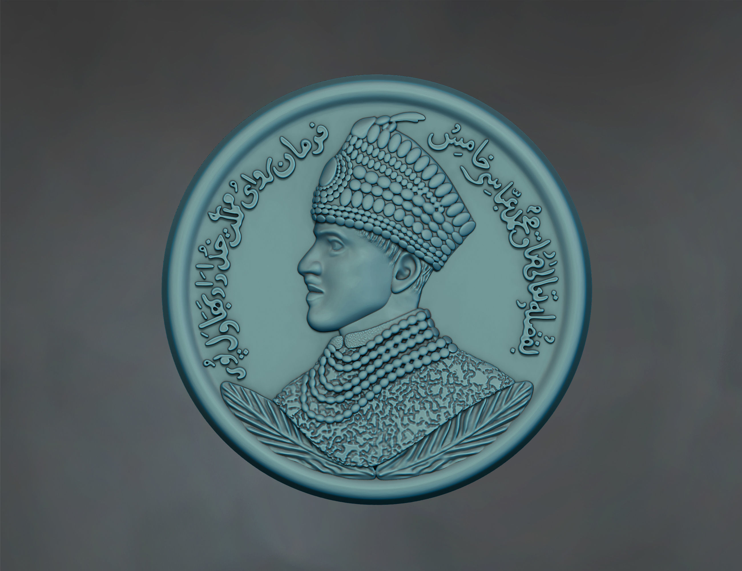 Antique coin 3D Relief 3D print model_1