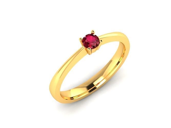 Women Solitaire Ring full 3dm stl obj fbx Render Details 3D print model