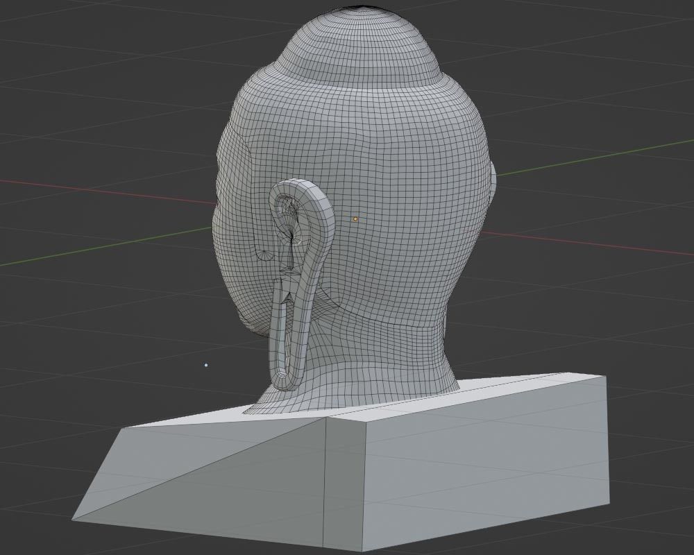 Buddha Head 3D print model_2