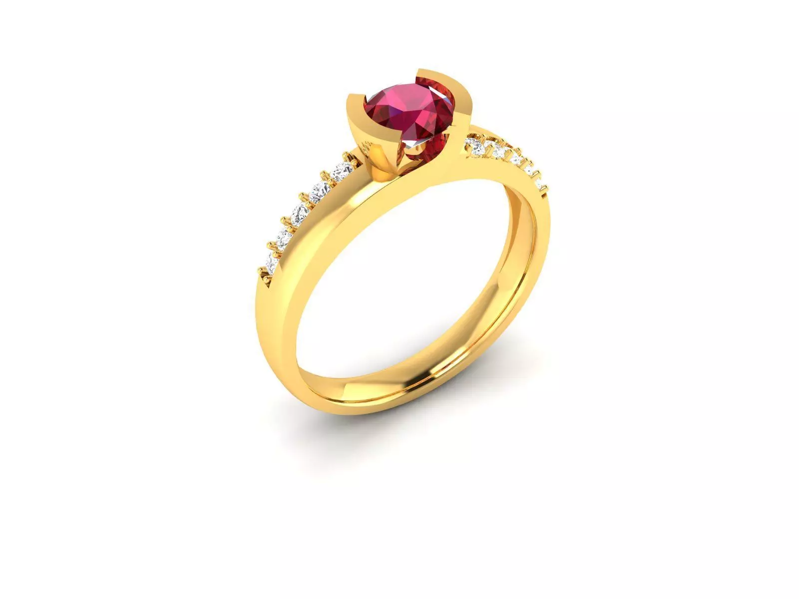 Women Solitaire Ring full 3dm stl obj fbx Render Details 3D print model