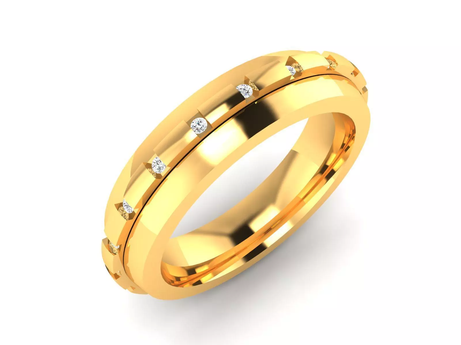 Women Solitaire Ring full 3dm stl obj fbx Render Details 3D print model_0