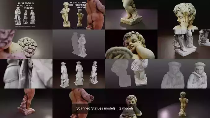 Scanned Statues models 