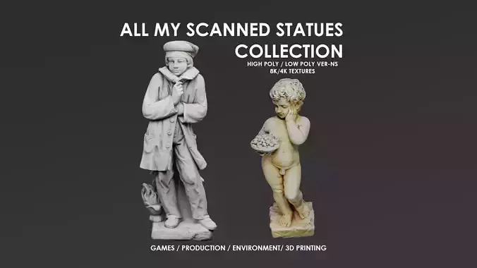 Scanned Statues models  3D Model Collection