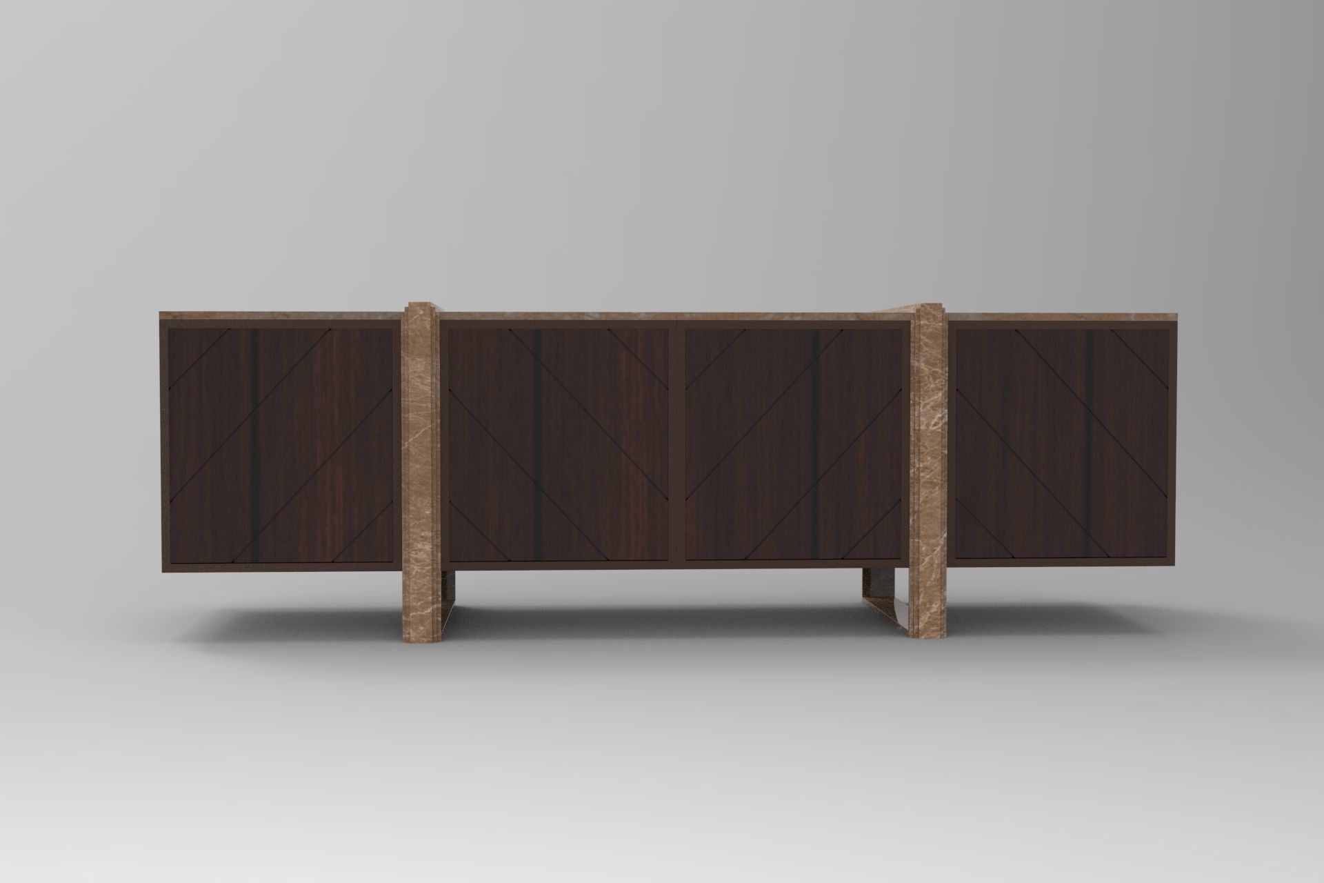 Perito Sideboard Low-poly 3D model_4