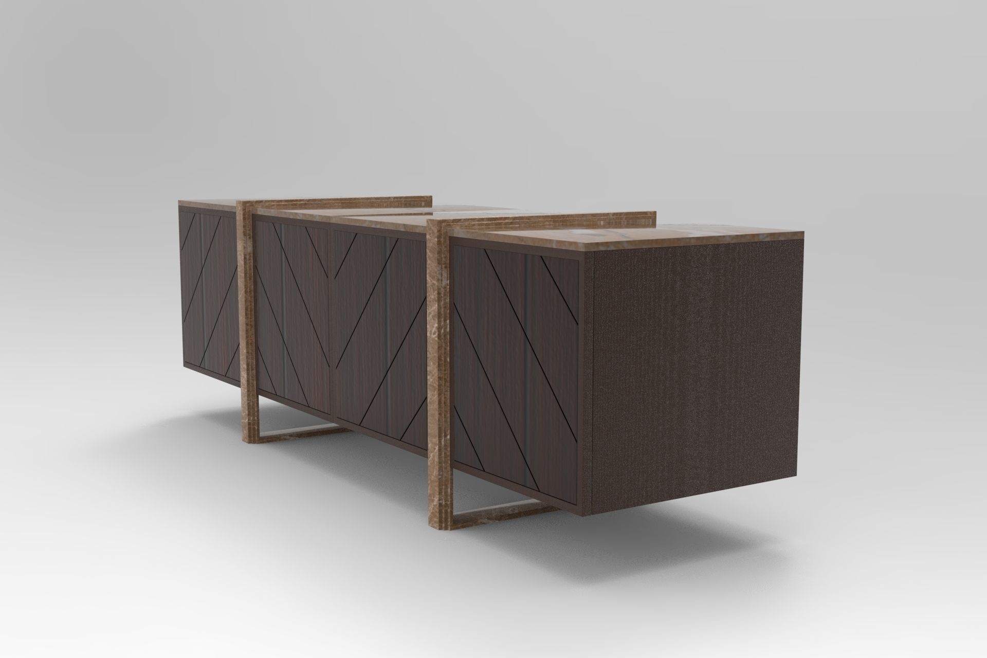 Perito Sideboard Low-poly 3D model_1