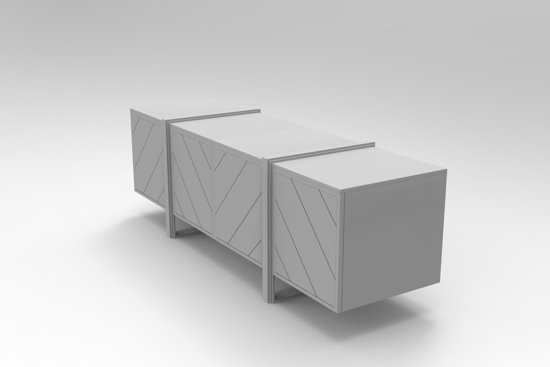 Perito Sideboard Low-poly 3D model_8