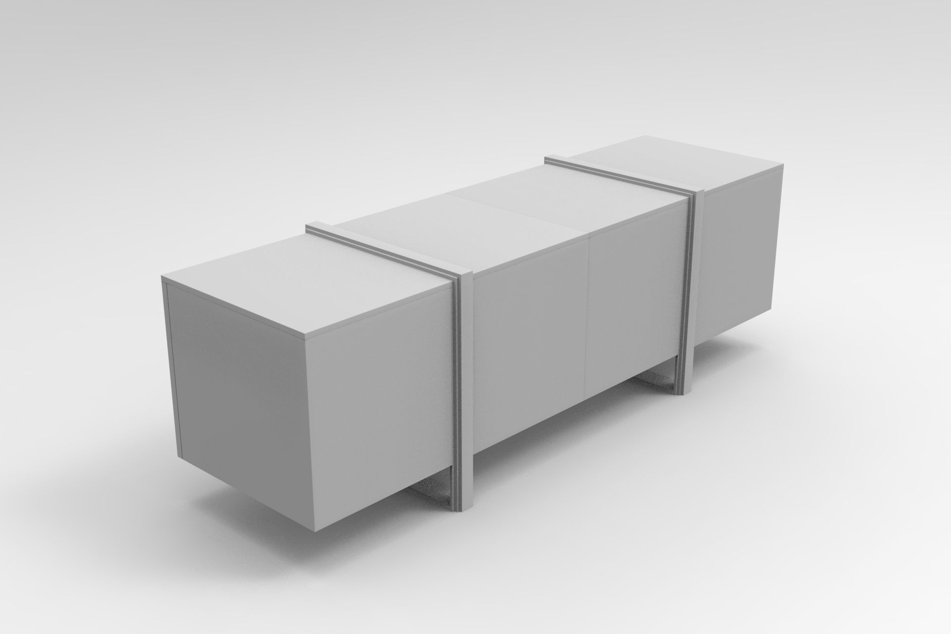 Perito Sideboard Low-poly 3D model_7