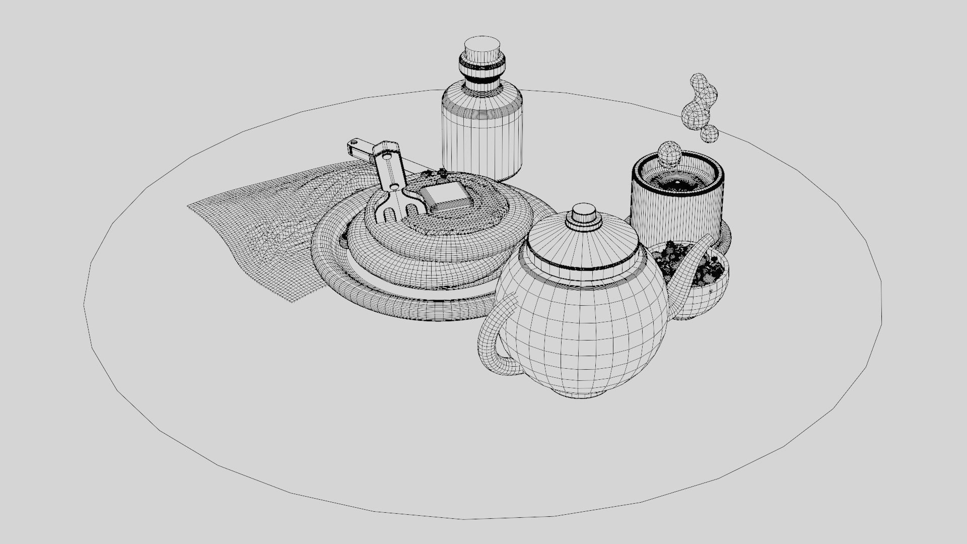 nice little breakfast Low-poly 3D model_31