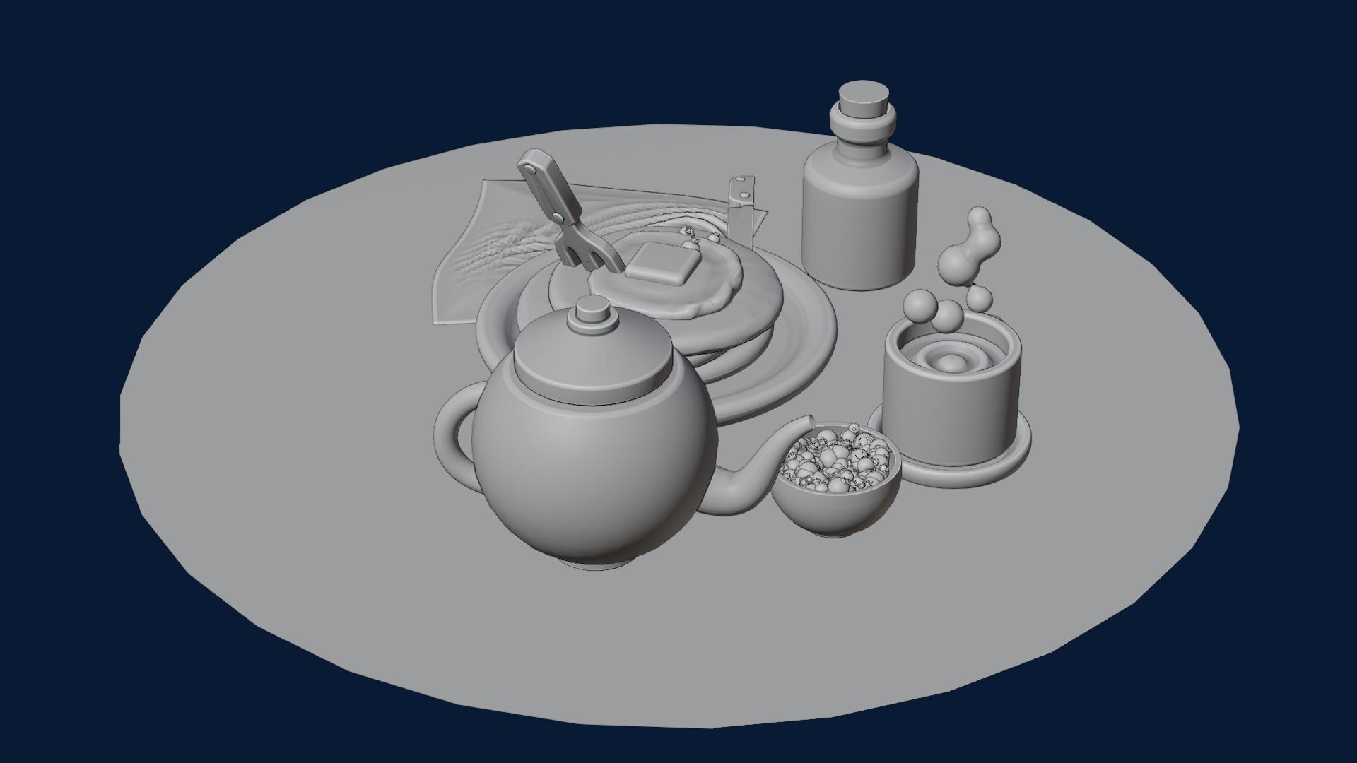 nice little breakfast Low-poly 3D model_20