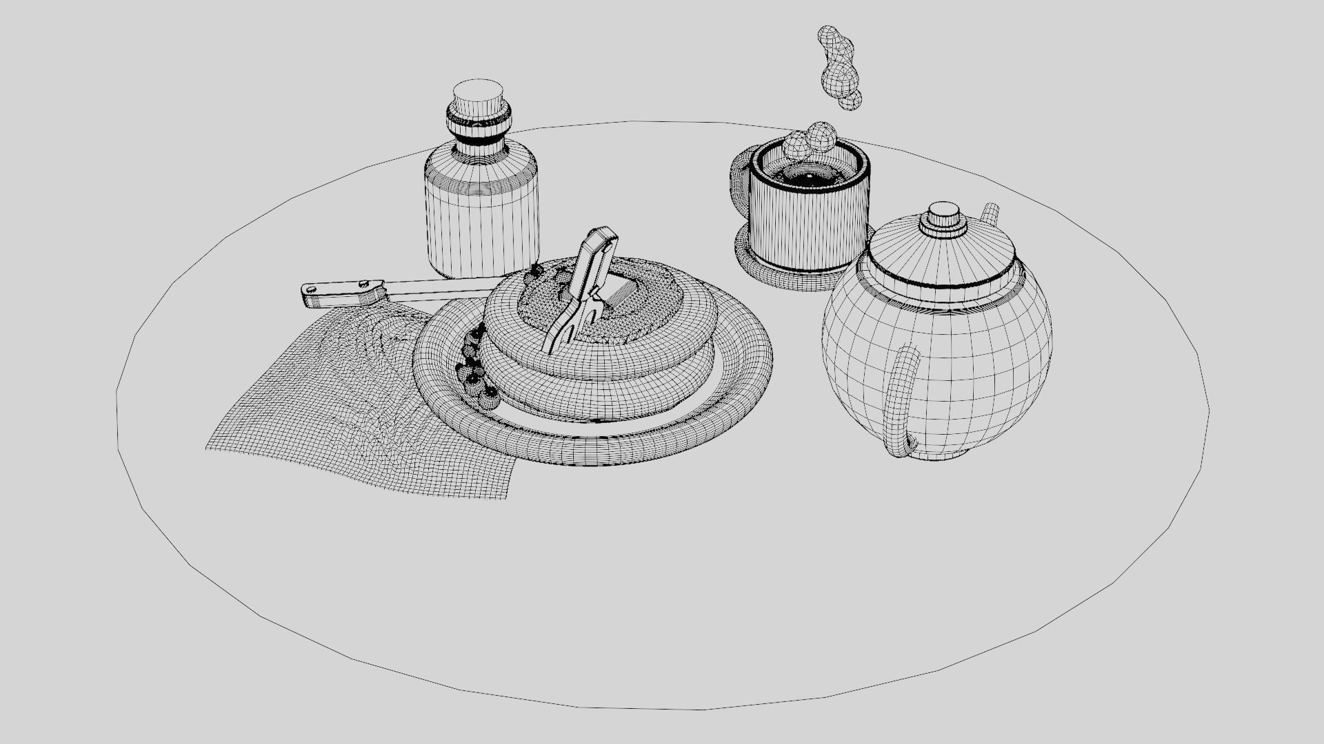 nice little breakfast Low-poly 3D model_30