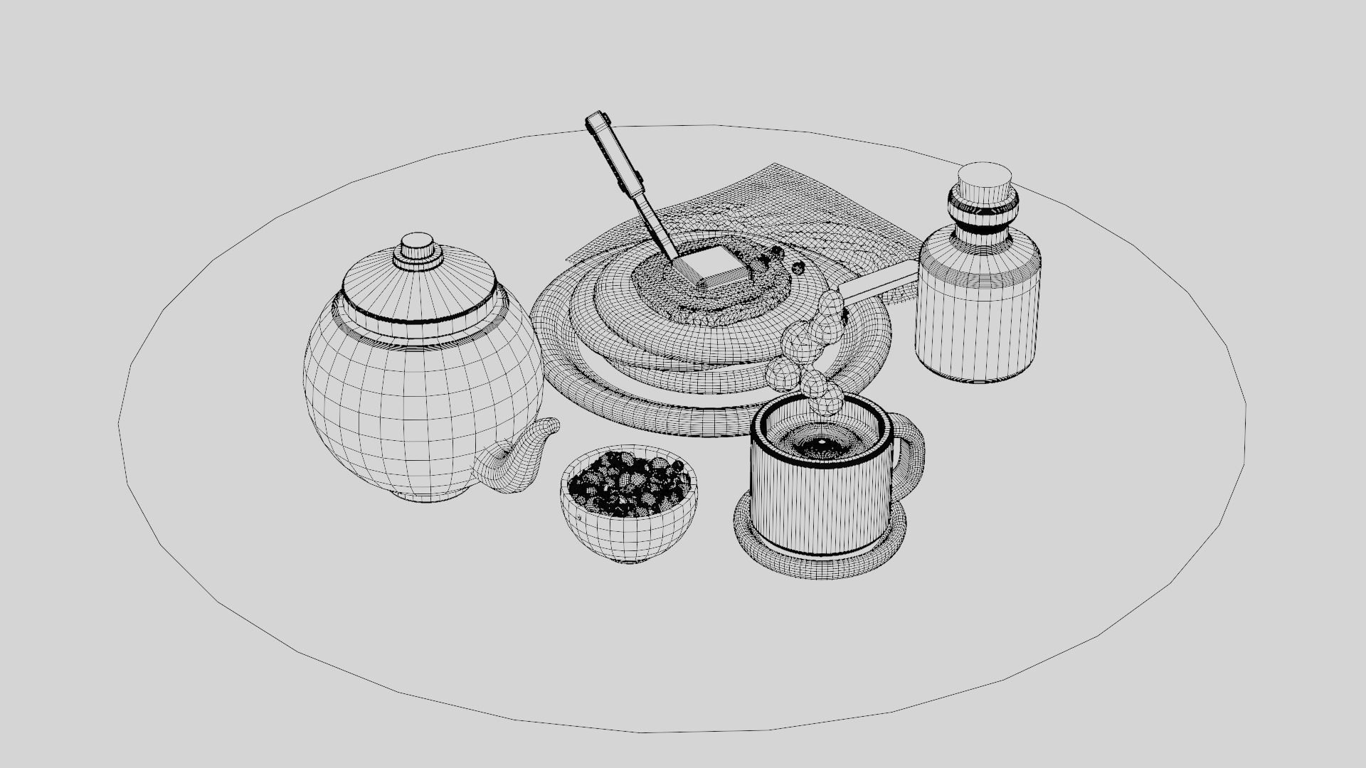 nice little breakfast Low-poly 3D model_33