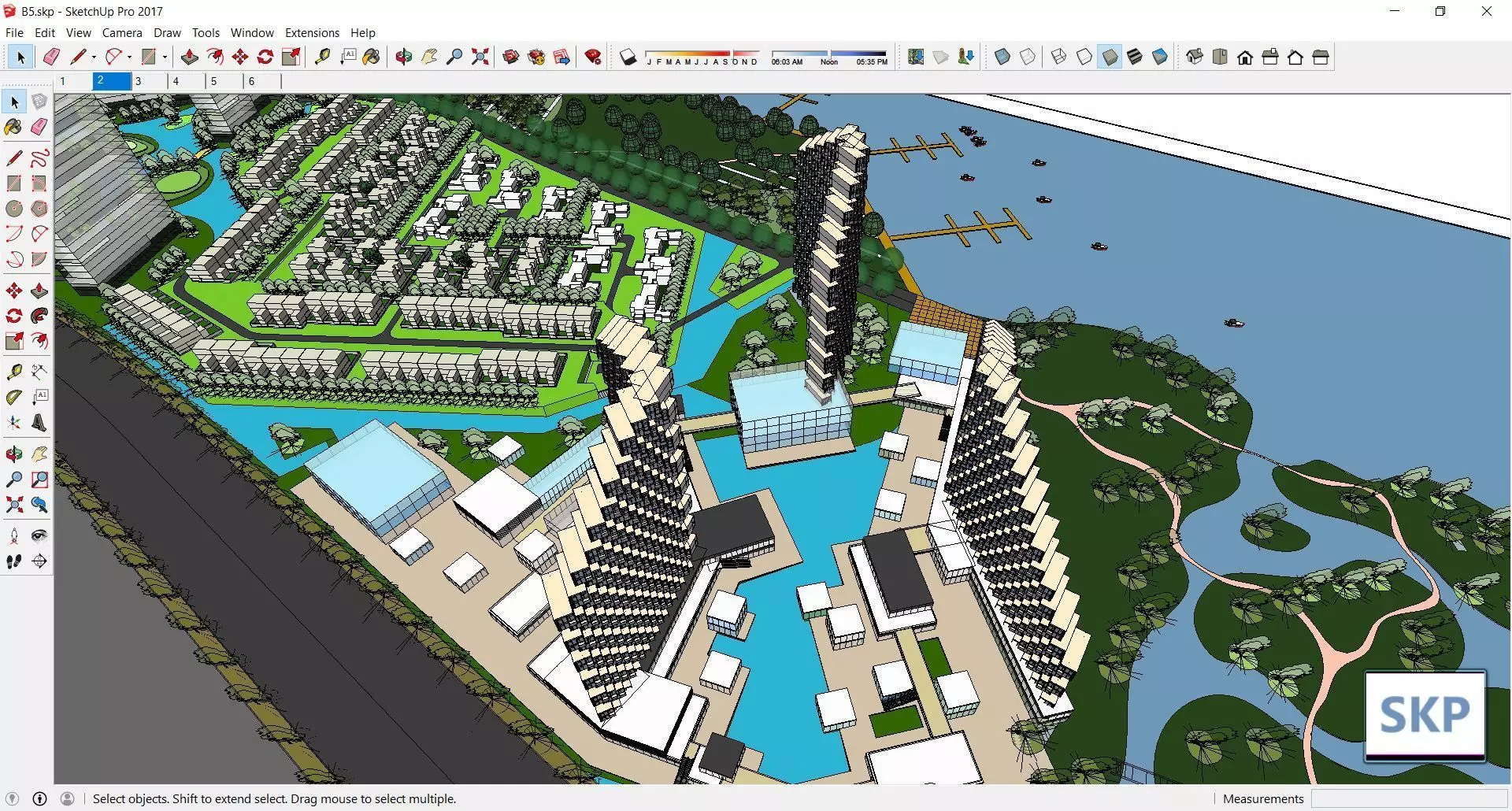 Sketchup Residential Complex B55 Free 3D model