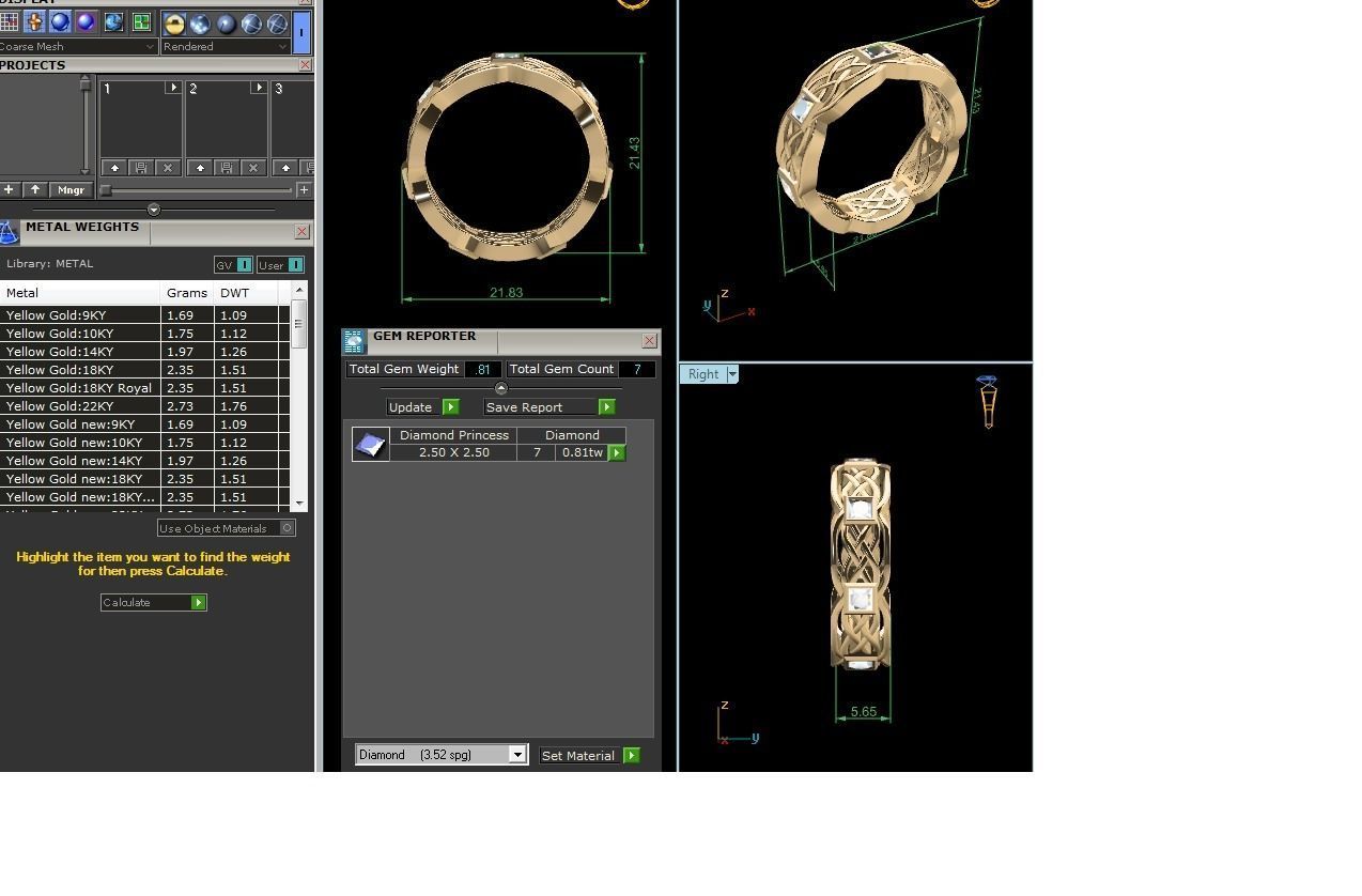Women Solitaire Ring 3dm stl obj fbx Render Details 3D print model_13