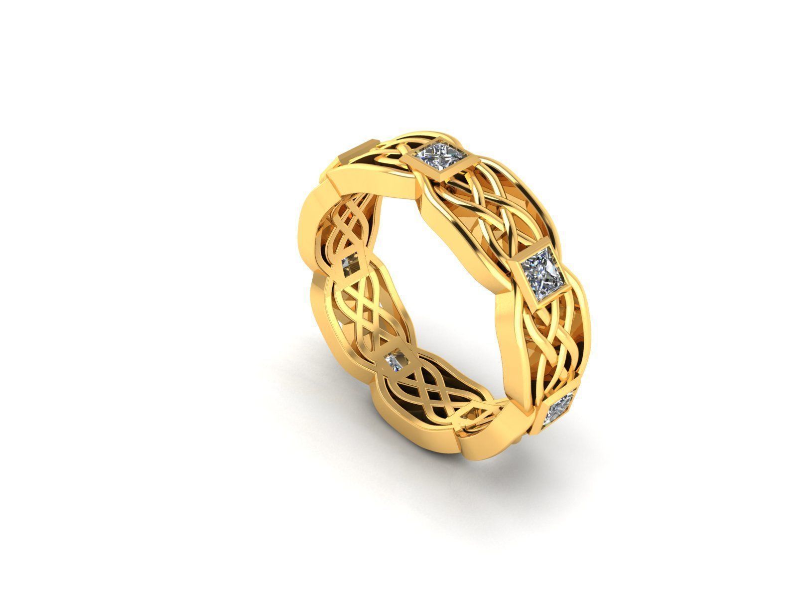 Women Solitaire Ring 3dm stl obj fbx Render Details 3D print model_3