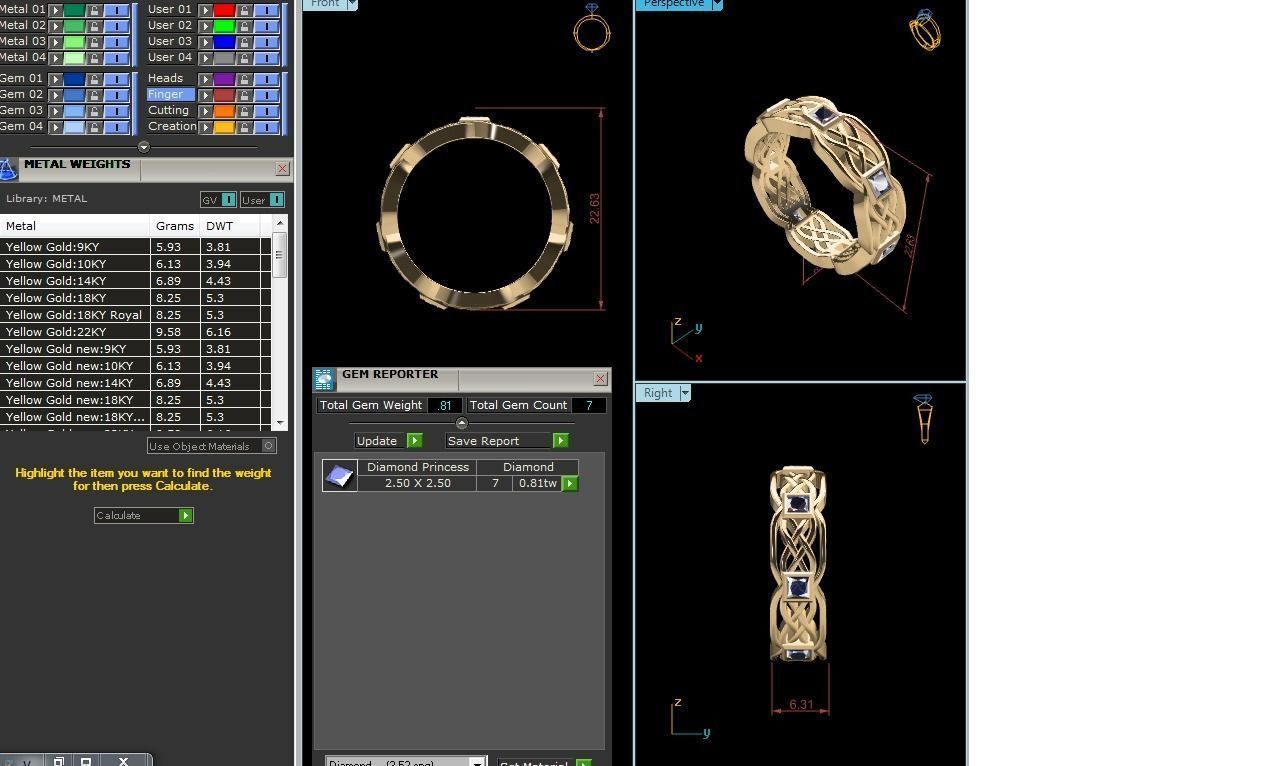 Women Solitaire Ring 3dm stl obj fbx Render Details 3D print model_7