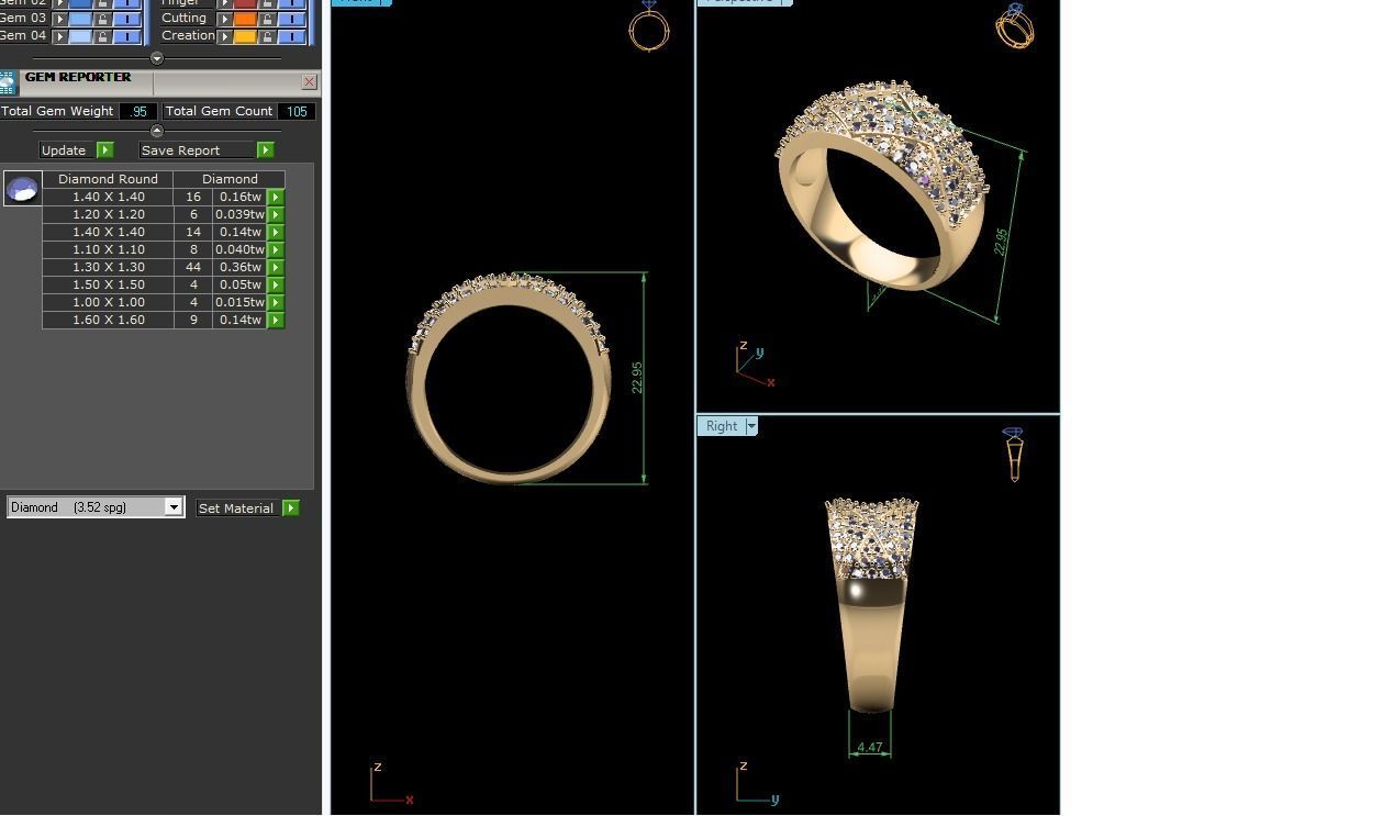 Women Solitaire Ring 3dm stl obj fbx Render Details 3D print model_6