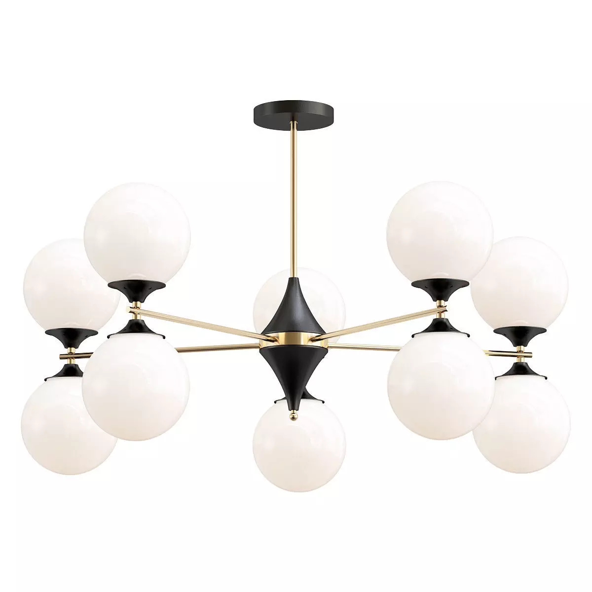 mimosa-a3649pl-10pb light chandelier - spheres 3D model