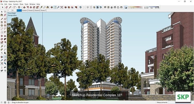 Collection 27 Sketchup Residential Complex models 3D Model Pack 7
