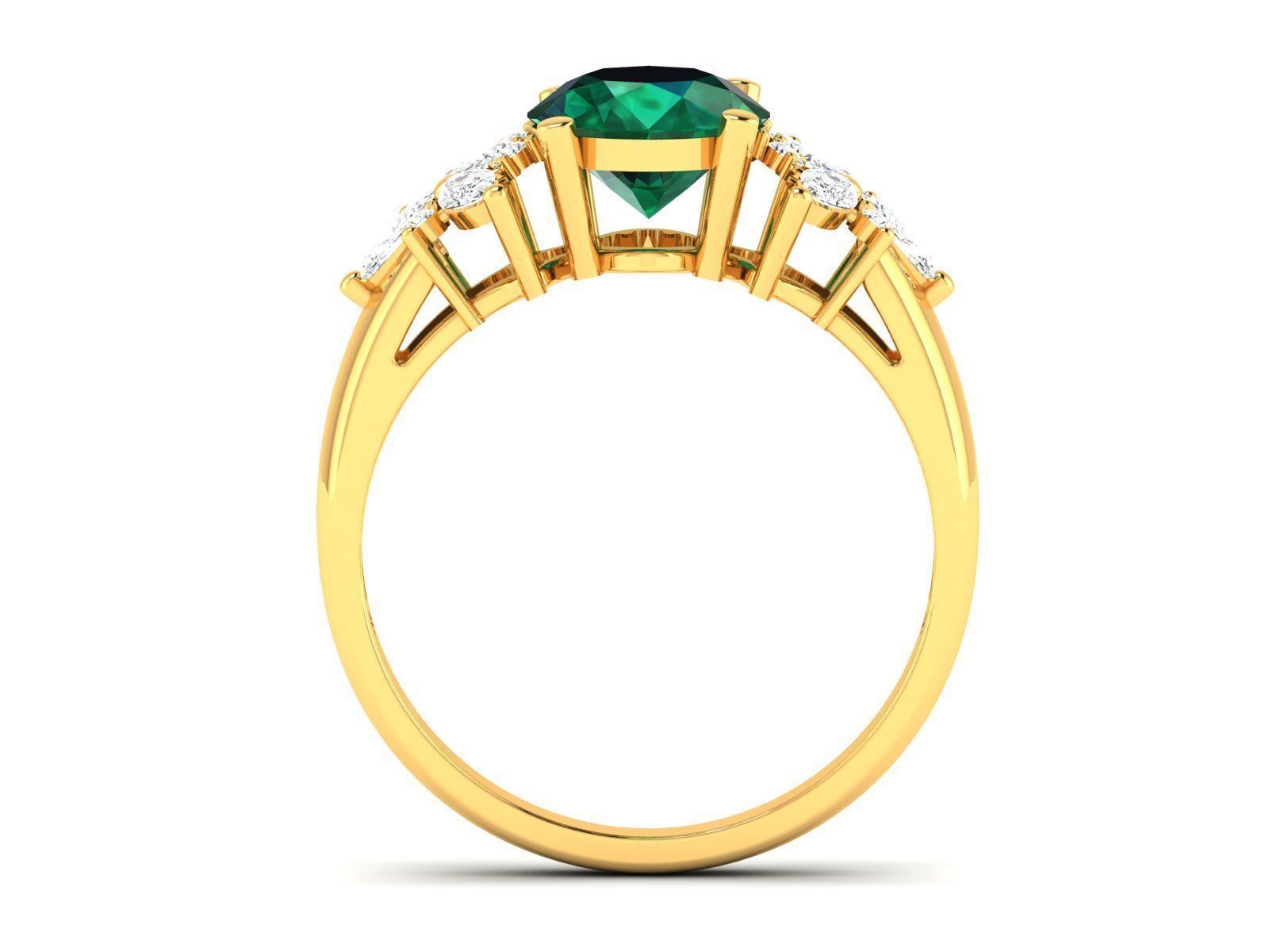 Women Solitaire Ring 3dm stl obj fbx Render Details 3D print model_9
