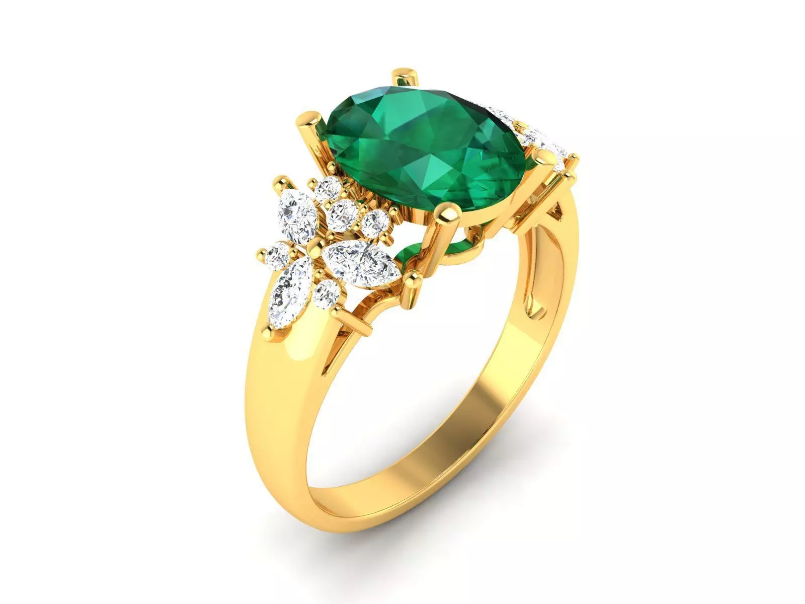 Women Solitaire Ring 3dm stl obj fbx Render Details 3D print model_0