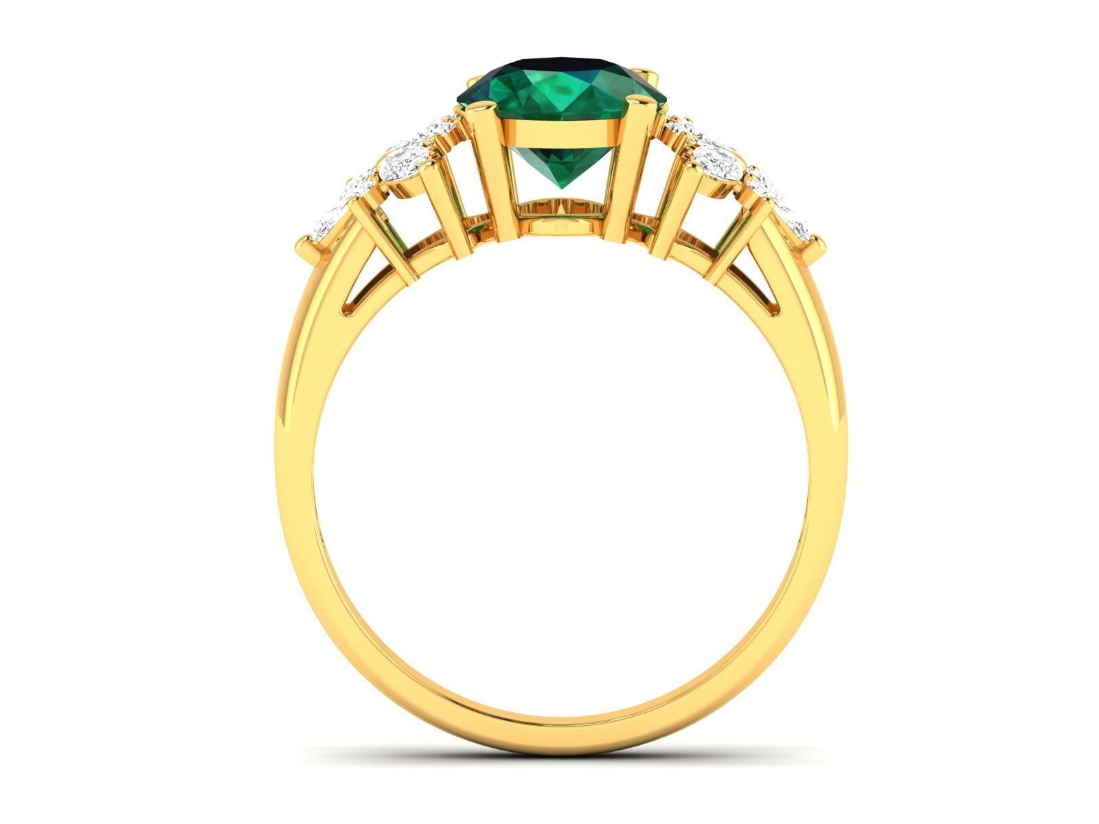 Women Solitaire Ring 3dm stl obj fbx Render Details 3D print model_10