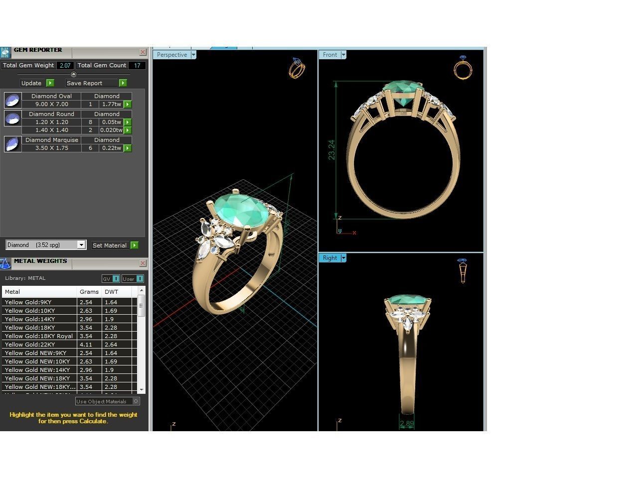 Women Solitaire Ring 3dm stl obj fbx Render Details 3D print model_7