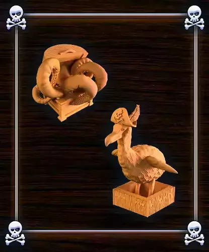 Octopus and Dodo 3D print model