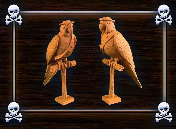 Parrot pirate parrots 3D print model